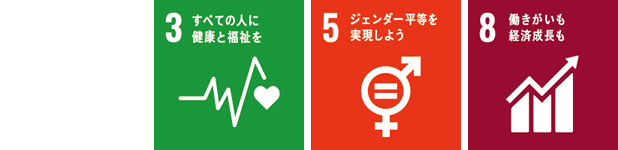 SDGsロゴ:健康経営実践
